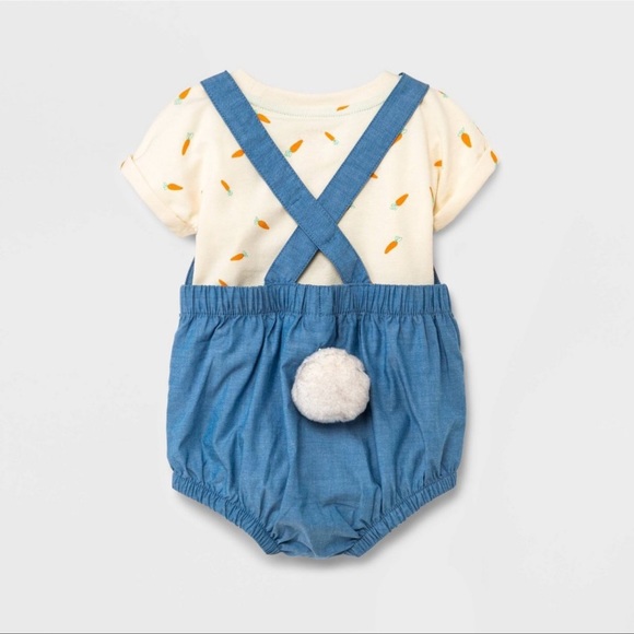 Cat & jack baby chambray bunny top & bottom set - Picture 4 of 6
